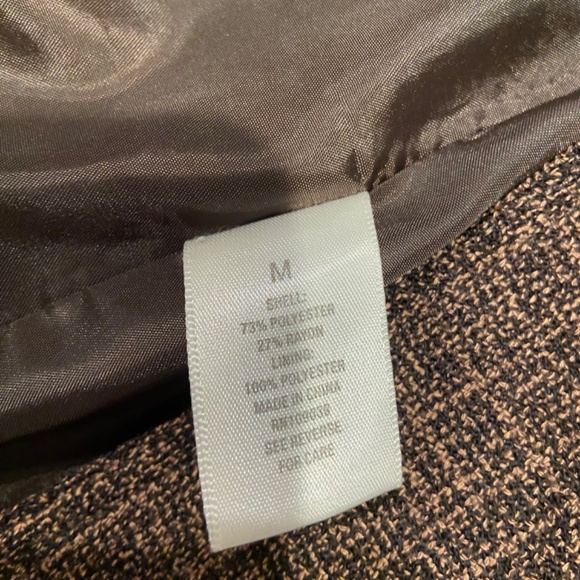 Dressbarn Brown Tweed Waterfall Blazer – Women’s Size Medium - Picture 7 of 9